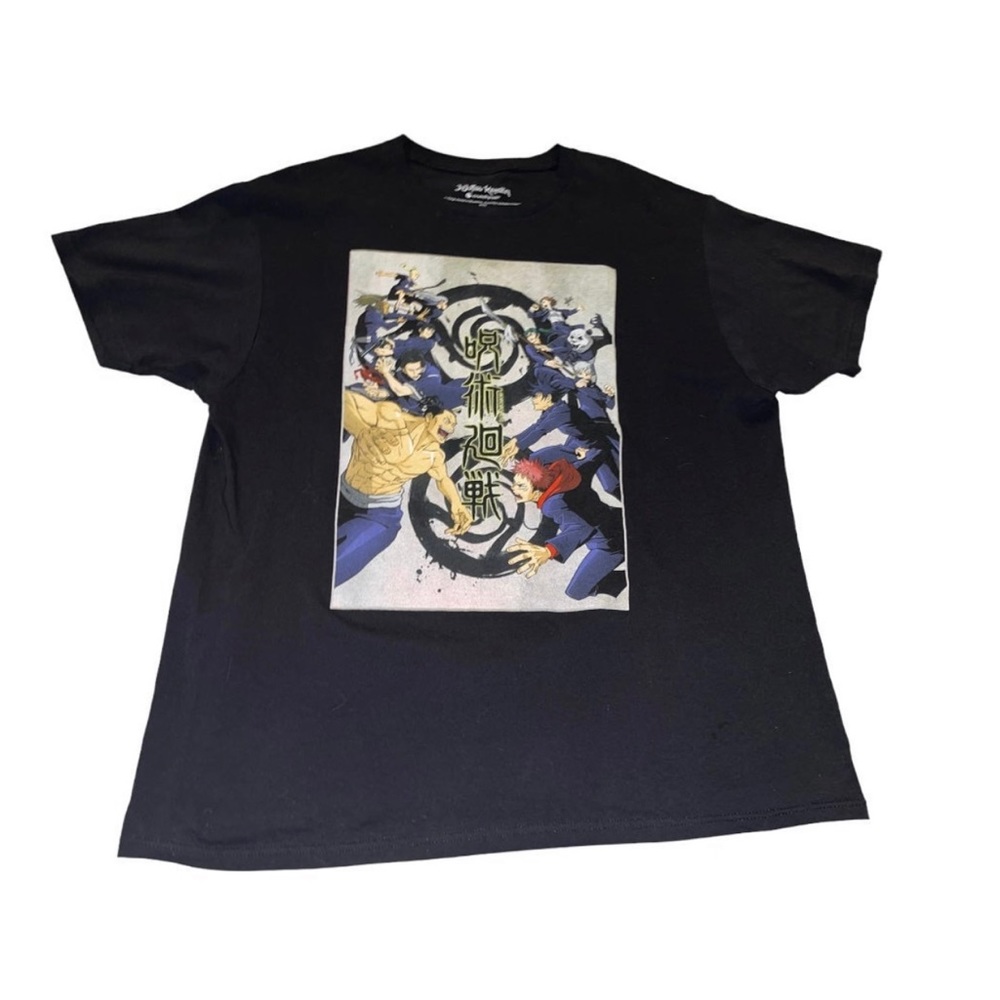 Jujutsu Kaisen Mens T-Shirt - Big Battle Showdown Kanji